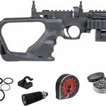 HATSAN Jet Black PCP Airgun, Air Pistol Converts to Air Rifle with Wearable4U Pellets Bundle